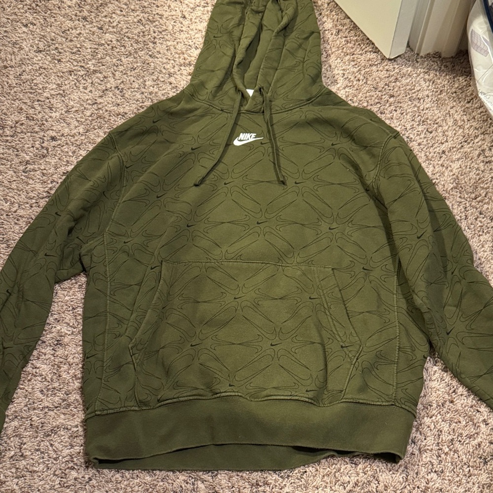 Nike Forest Green Patterned Hoodie